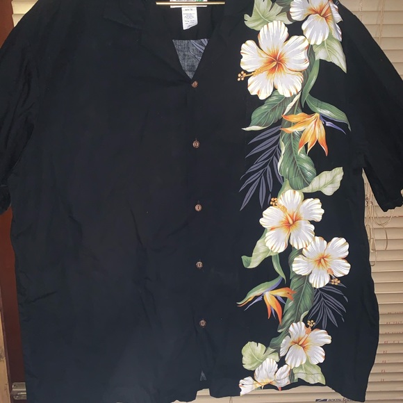 KY made in Hawaii button down shirt Hawaiian vacation black size XXL 2XL - Picture 4 of 6